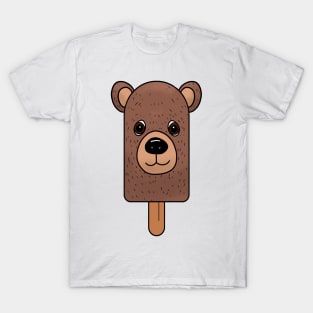 Animal Popsicle Brown Bear Ice Cream Summer Gift T-Shirt